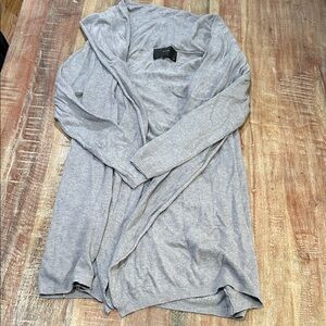 Vintage Shulami Shawl-Collar Knee-Length Open Cardigan